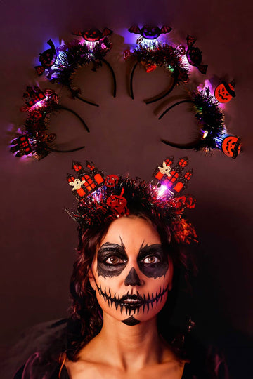 Cap Zone Cap Zone - Halloween LED Flashing Light-Up Head Boppers